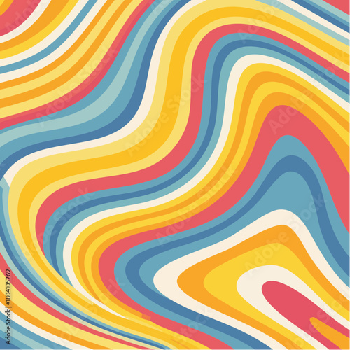 Vector set of groovy hippie 70s backgrounds. swirl, twirl pattern, waves. Y2k aesthetic. Social Media Stories Template, distorted and Twisted vector texture in trendy retro psychedelic style.
