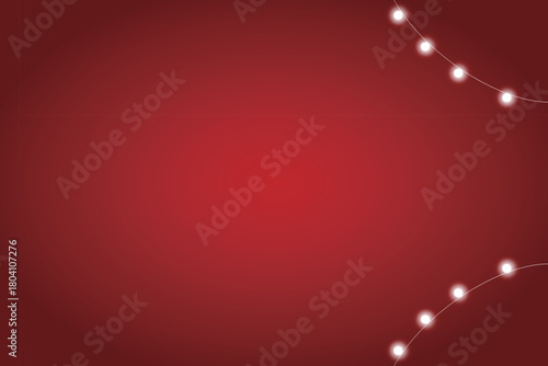 Christmas red gradient background with chain light effect