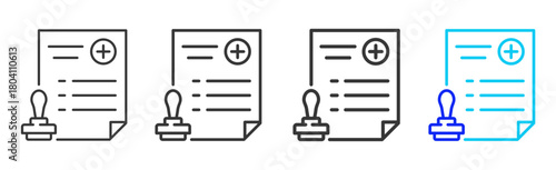 incident reporting Icon Set Collection in Creative Outline Style for Business Featuring Multiple Thickness Variations Perfect for Workplace Health and Safety Design