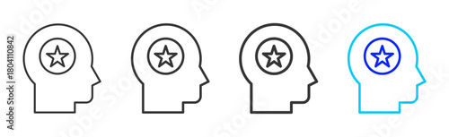 Safety Excellence Icon Set Collection in Creative Outline Style for Business Featuring Multiple Thickness Variations Perfect for Workplace Health and Safety Design