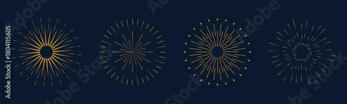Vintage sun rays collection. Sunburst. Firework, sunbeam, explosion, sparks, sun rays, star light. Sun rise set, sunset vector icons, sunburst rays collection eps 10