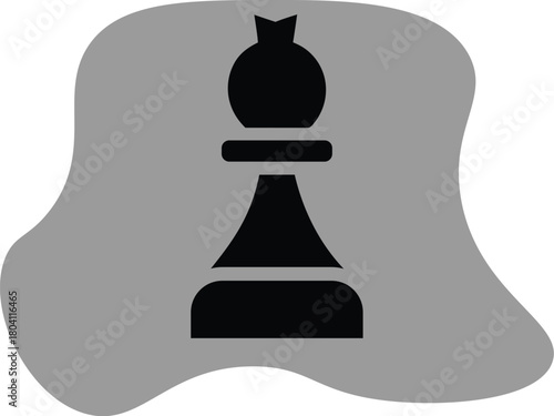 Bold Chess Pawn Silhouette Vector Art
