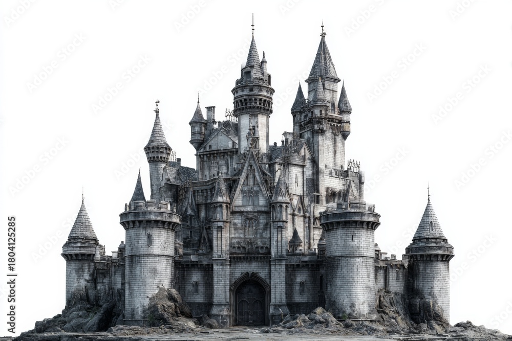 Obraz premium isolated old castle with a copy space