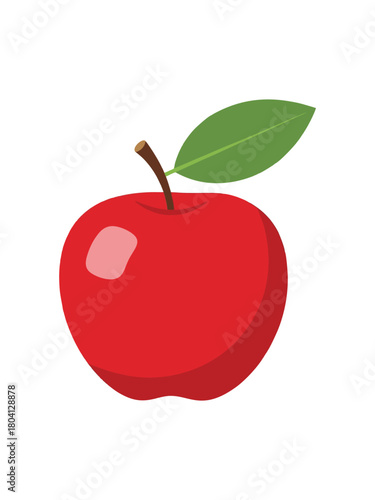 red apple vector illustration