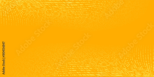 Yellow halftone pattern. Retro comic gradient background. Bright orange pixelated dotted texture overlay. Cartoon pop art faded gradient pattern. Vector backdrop for poster, banner, advertisement