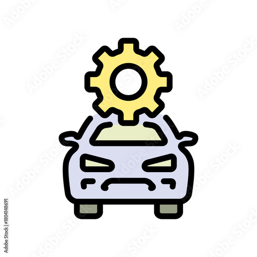 Auto service, car repair color icon. Spare Component, Replacement Part, Auto Spare, Car Part, Vehicle, shop maintenance symbol.