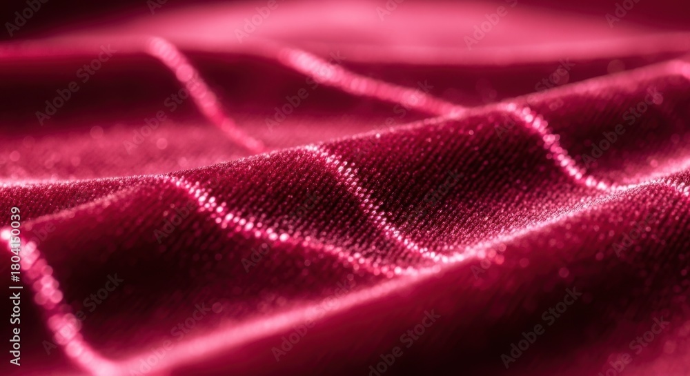 Obraz premium Rich burgundy velvet fabric with subtle diamond pattern close up