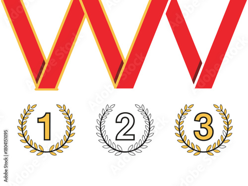 Sports medals symbolize achievement with first, second, and third place awards.