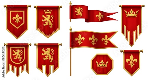 Free Download set of heraldic elements - GFXLoad