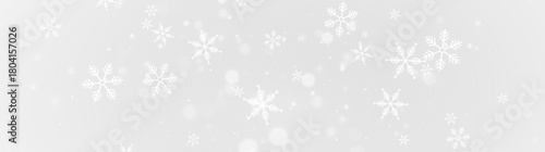 Realistic winter snowfall overlay with detailed snowflakes, frosty texture, cold storm particles and magical glowing freeze effect for Christmas cards, seasonal decoration and holiday background desig