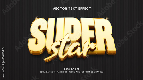 super star editable text effect 3d