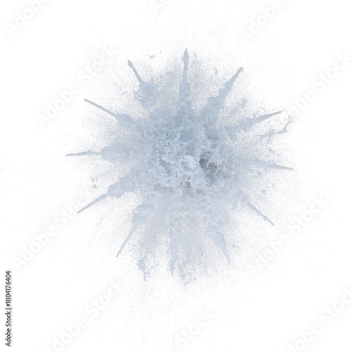 Fountain top view isolated transparent background 3d rendering PNG
