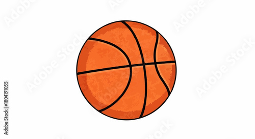 Basketball illustration isolated on, capturing the essence of sport, competition, and teamwork in a dynamic and visually appealing design