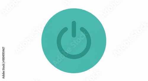 Global power button icon with world map inside isolated on for turning on or off the worlds energy and electricity