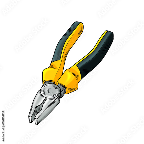 pliers on white background