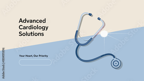 Stethoscope Icon on plain Background for Healthcare