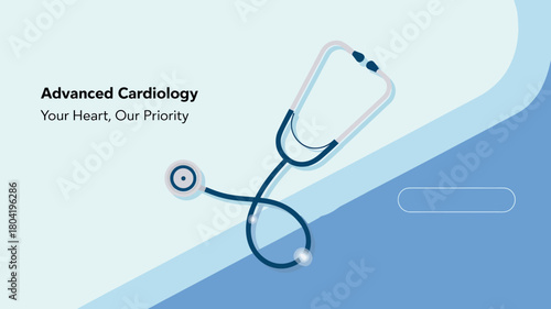 Stethoscope Icon on plain Background for Healthcare