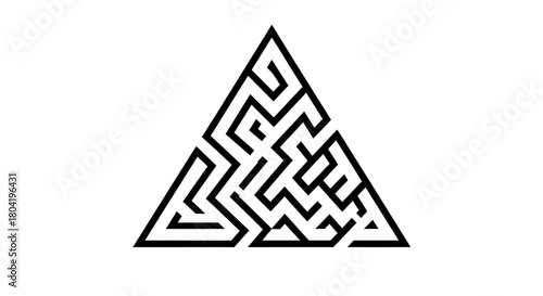 Abstract triangle maze design symbolizing complexity and challenges of problem solving