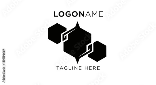 Modern and minimalist logo concept with geometric shapes for brand identity and creative design