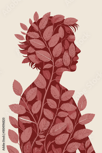 Nature Wellness Human Body Leaves Connection