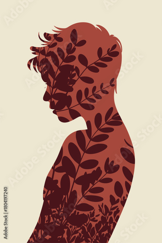 Nature Wellness Human Body Leaves Connection