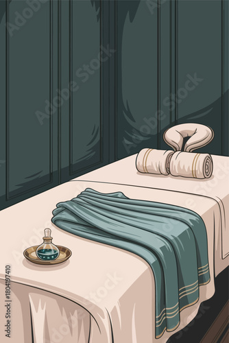 Spa Relaxation Essentials Towels Aromatherapy Wellness Treatment