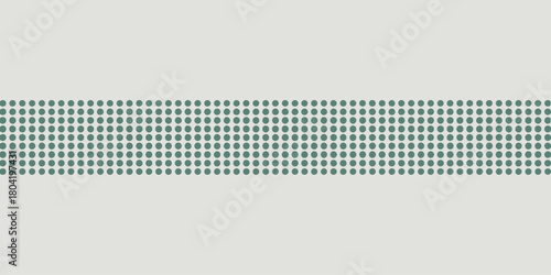 A horizontal band of evenly spaced green circles on a light gray background creating a patterned design
