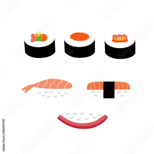 sushi and chopsticks