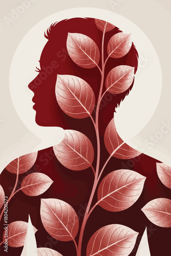 Nature Wellness Human Body Leaves Connection