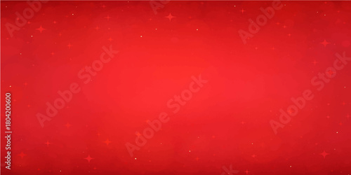 Red grunge background with copy space for a winter holiday Christmas card design featuring snowflakes and stars