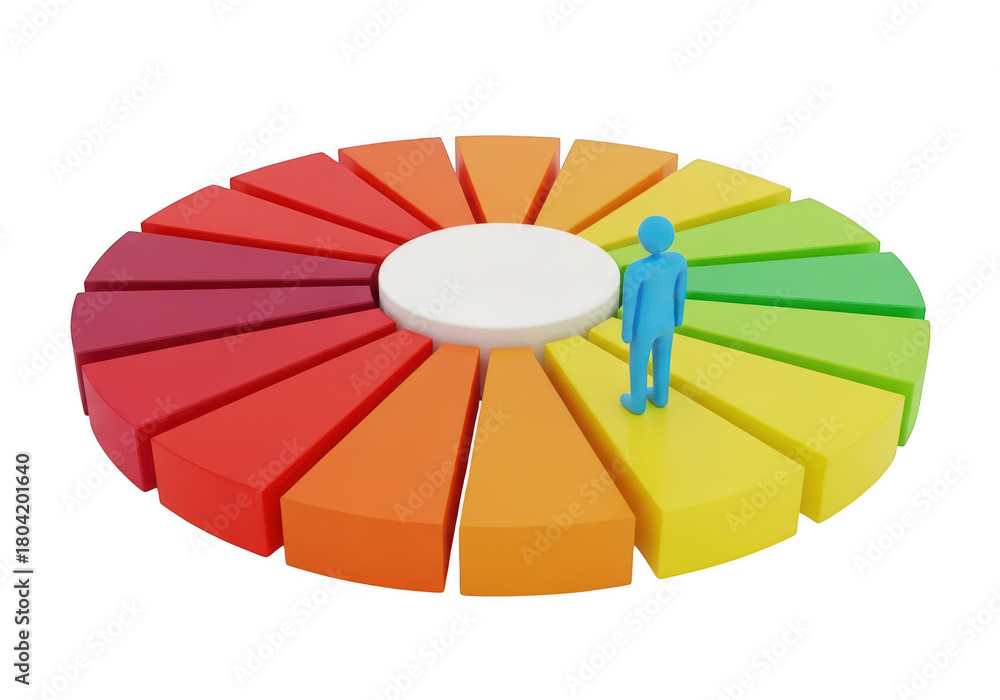 Obraz premium Pie chart analysis business strategy data visualization infographic report on transparent background