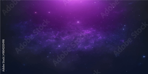 Abstract blue galaxy background with glowing stars and nebula light in dark cosmos
