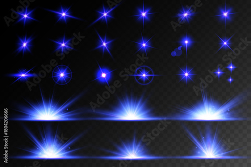 Lens Flare, light glow effect. sun or realistic shining star with backlight effect.
bokeh glitter and sparkles or sparkles on transparent background.
