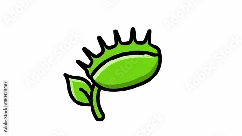 Animated Venus Flytrap Cycle: Opening and Closing, perfect for game development assets and