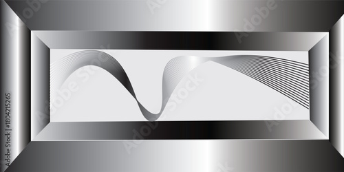 Vector frame. striped pattern of lines. Design element for advertising, printing, packaging and interior. Vector black and white background with space for text.