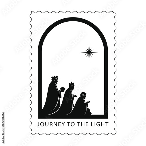 Journey To The Light Magi Stamp Nativity Silhouette Christmas