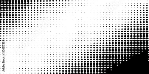 Abstract blue halftone dots vector pattern with light and shadow for a digital wallpaper design or disco-style backdrop