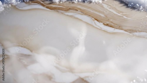 Abstract Ink Flowing on Water Surface.