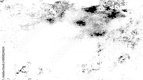 Grunge black and white texture. Abstract monochrome  background pattern of cracks, chips, scratches, stains, scuffs. Vintage old surface. Vector design.