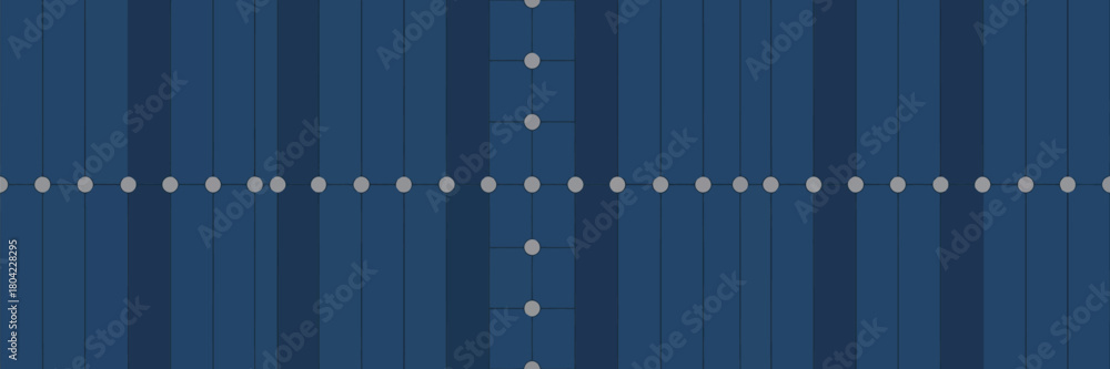 Fototapeta premium Abstract blue background with vertical stripes and dots arranged in horizontal and vertical lines