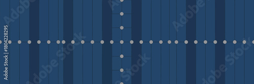Abstract blue background with vertical stripes and dots arranged in horizontal and vertical lines