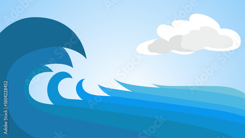 abstract art ocean wave background