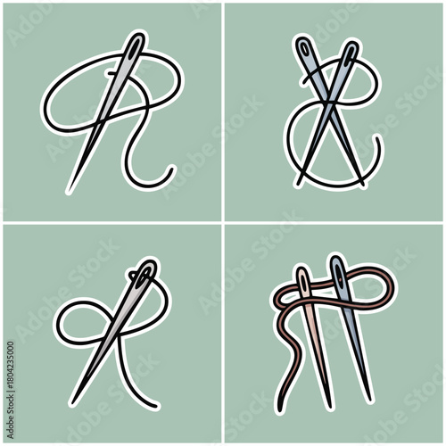 Sewing needles and thread set with transparent background Diy Thrift Culture