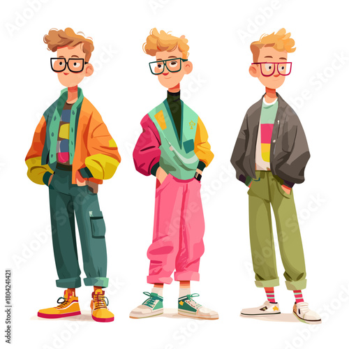 vector illustration of a boys 