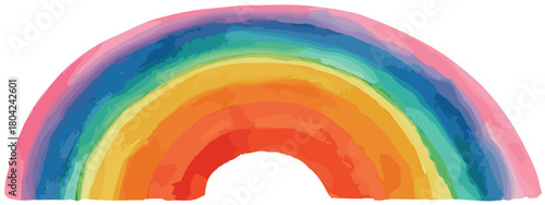 rainbow colored paper colorful isolated on white watercolor 