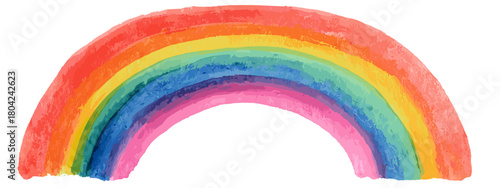 rainbow colored paper colorful isolated on white watercolor 