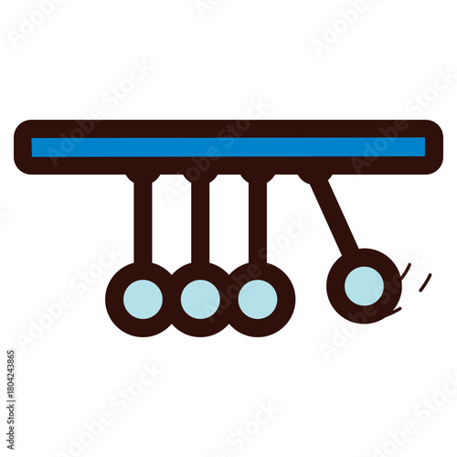 swinging pendulums icon illustration