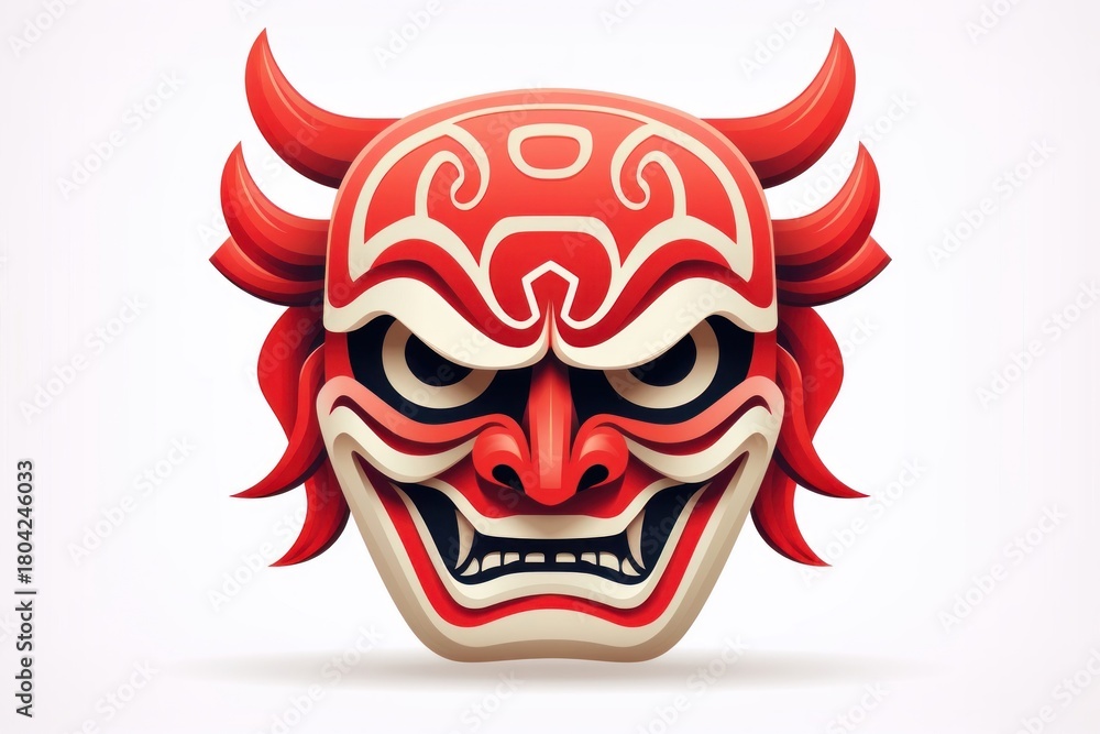Fototapeta premium Japanese mask representation celebration creativity.