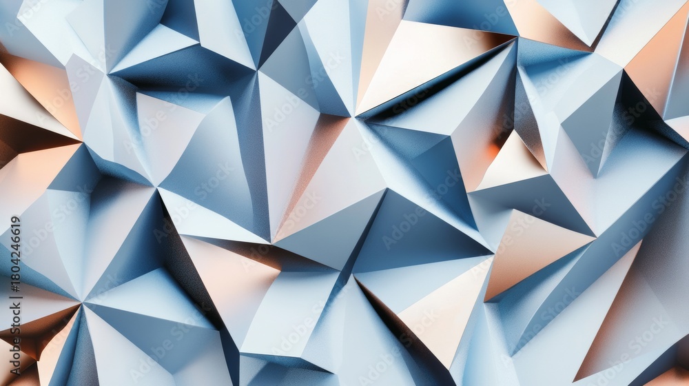 Obraz premium Abstract design of red and blue solid polygon