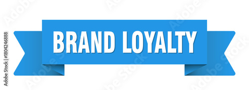 brand loyalty ribbon isolated on transparent background. brand loyalty ribbon